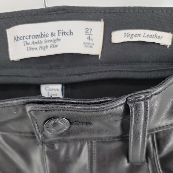 Abercrombie & Fitch Curve Love Vegan Leather Jeans (27 / 4S) - Picture 6 of 9
